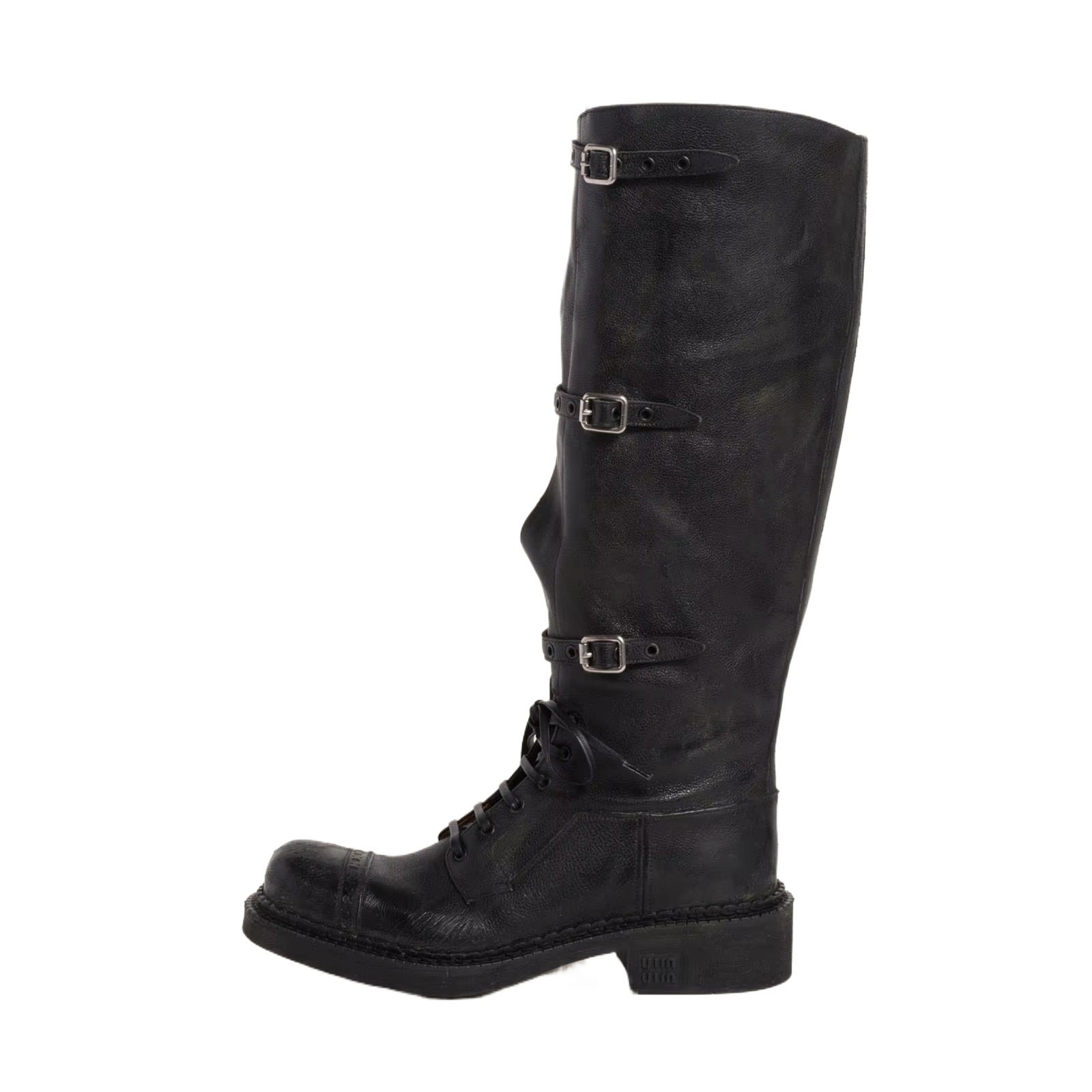 Leather Classic Strap - Arden Furtado レディース 本革 ニーハイブーツ レースアップ