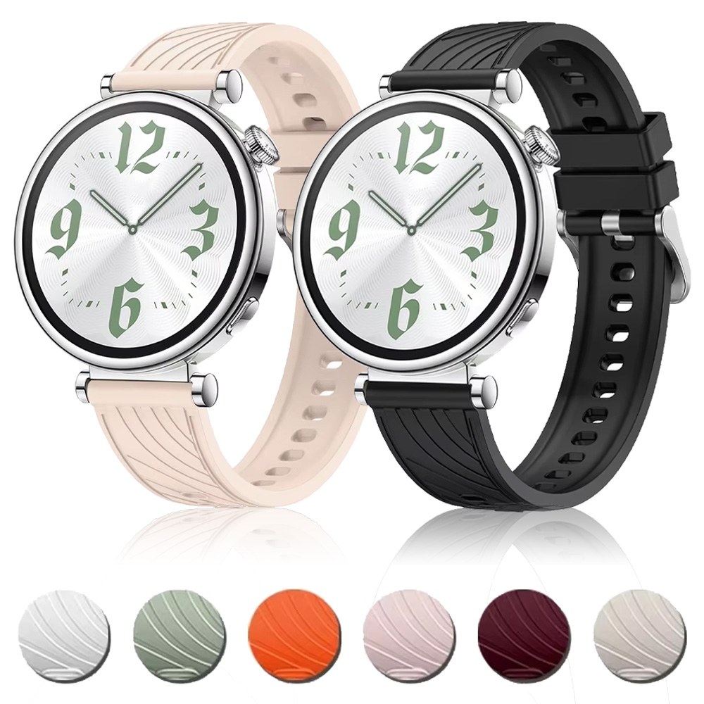 Titan Smartwatch Accessories - Huawei Watch GT7-6-5-4 41mm用、18mmシリコン製ストラップ。Huawei Watch 5/GT5