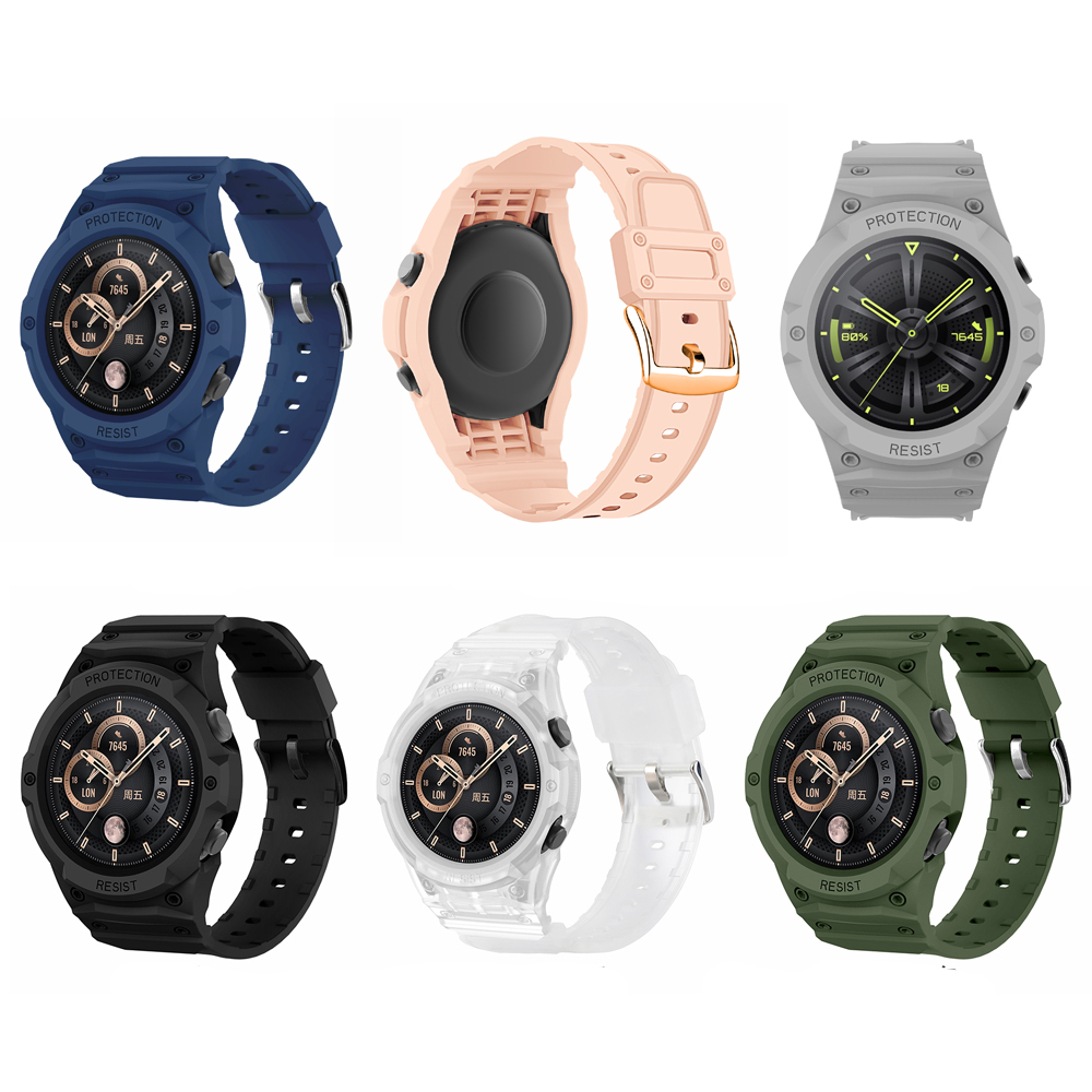 Rugged Sport Strap - TPU フレームシェルカバー腕時計バンドプロテクター Huawei 社時計 GT 6/5/4/3