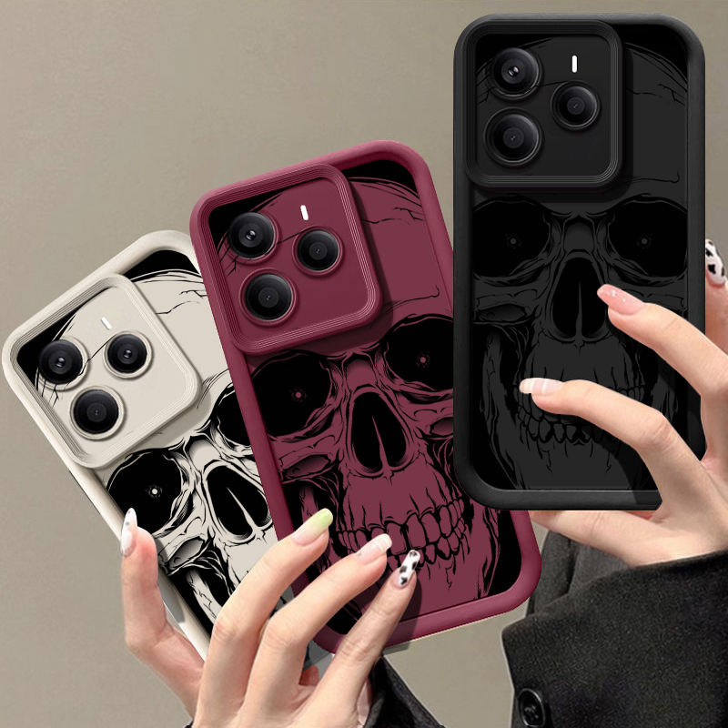クールな黒のスカルプリントスマホケース Xiaomi Red - Xiaomi Redmi Note 13 のレビューと価格