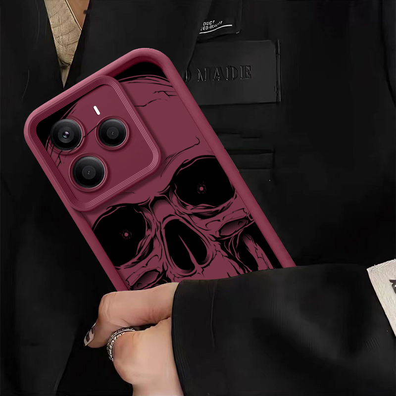 クールな黒のスカルプリントスマホケース Xiaomi Red - Xiaomi Redmi Note 13 のレビューと価格