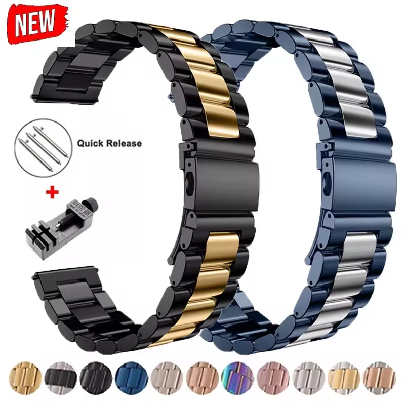 22mm 20mm メタルバンド Samsung Galax - Motorola Smartwatch Accessories のレビューと価格