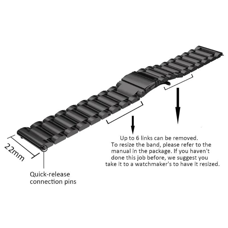 22mm 20mm メタルバンド Samsung Galax - Motorola Smartwatch Accessories のレビューと価格