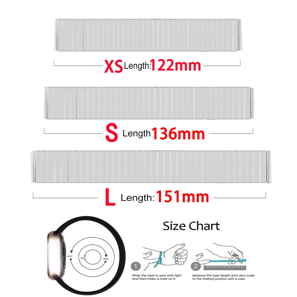 ステンレス鋼弾性ストレッチストラップ 14 ミリメートル 1 - Motorola Smartwatch Accessories のレビューと価格