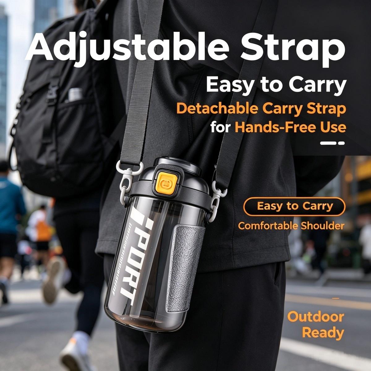 1000ml大容量スポーツウォーターボトル、BPAフリー、漏 - Rugged Sport Strap のレビューと価格