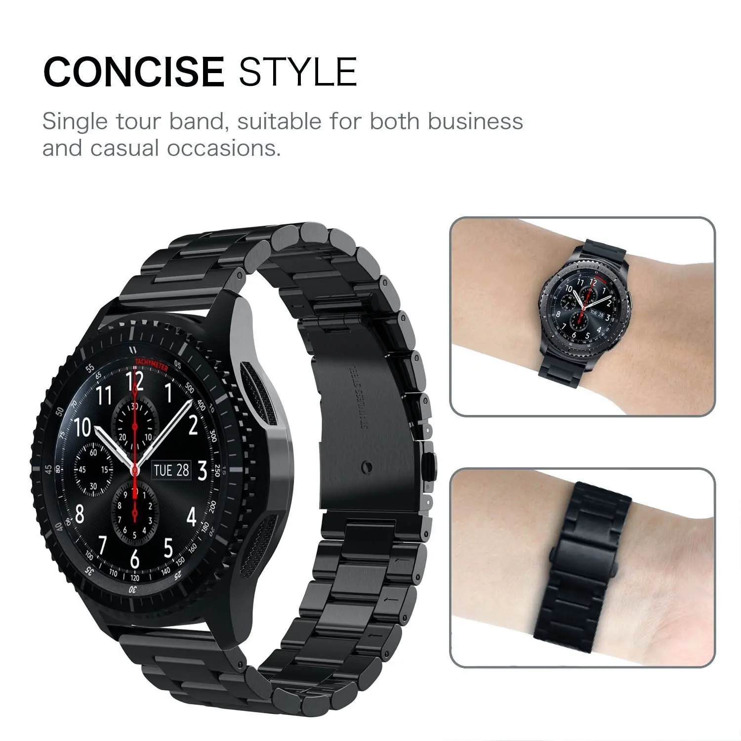 22 ミリメートル 20 ミリメートル金属バンドサムスンギャ - Motorola Smartwatch Accessories のレビューと価格