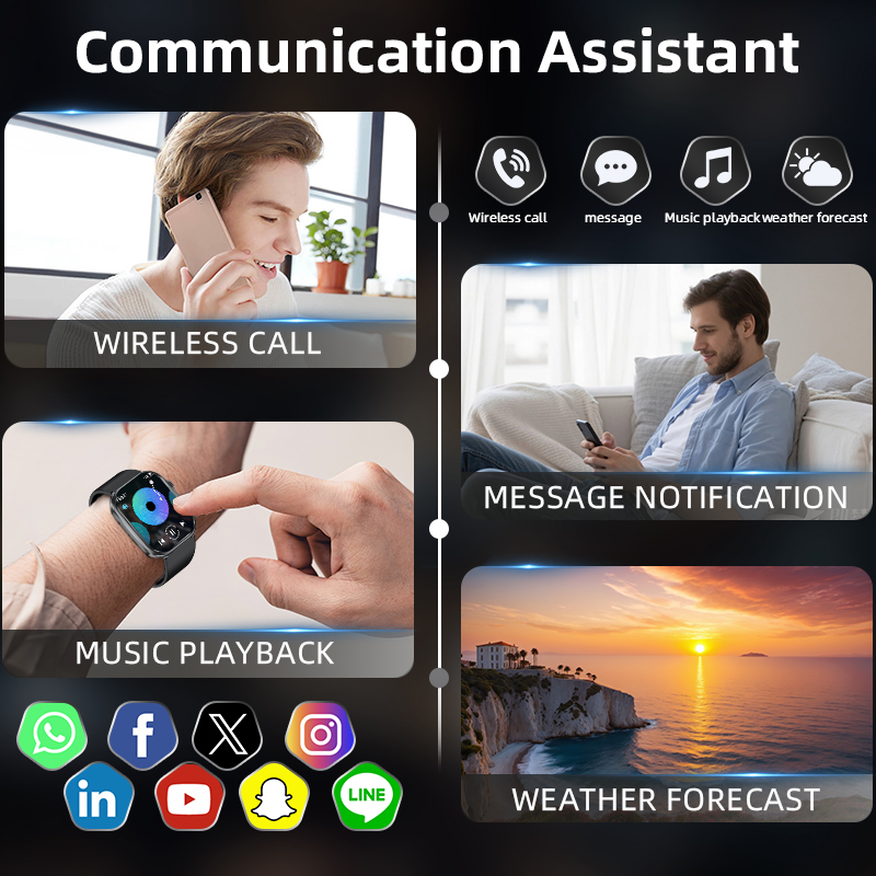 LIGE 女性用スマートウォッチ、アウトドアスポーツ、フィッ - Smartwatch Custom のレビューと価格