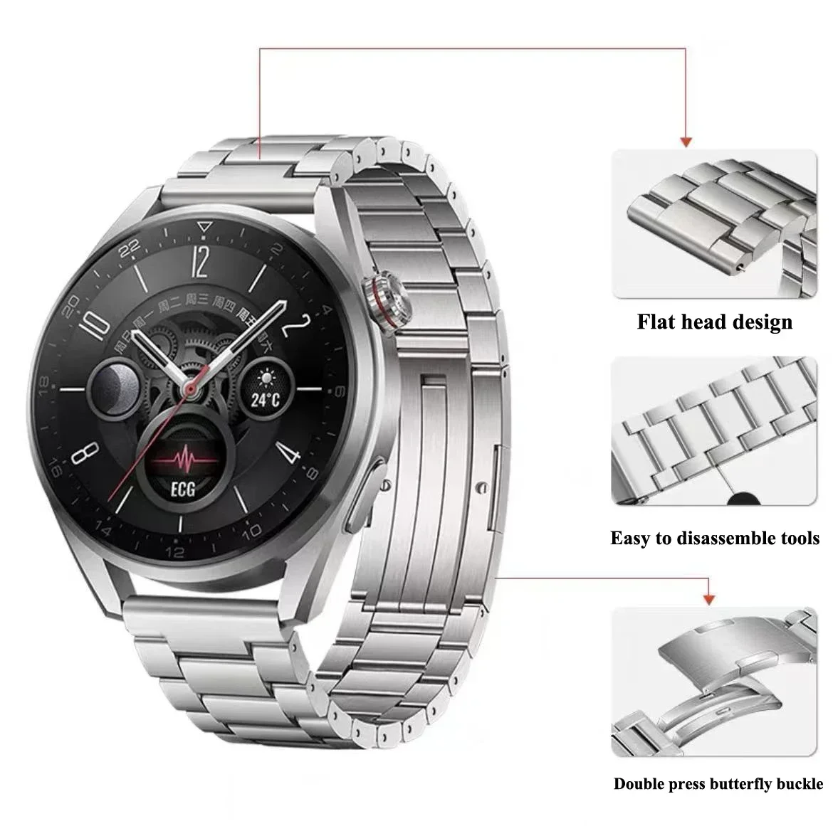 チタン合金メタルストラップモトローラモトウォッチ 2026  - Motorola Smartwatch Accessories のレビューと価格